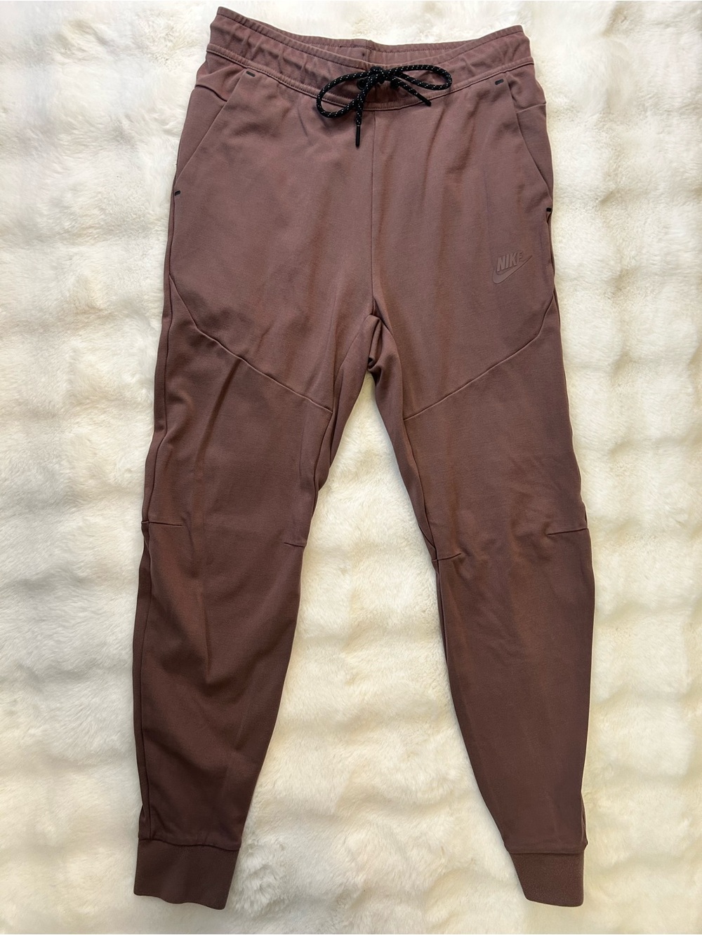 Nike Men's Mauve Brown Joggers with Black Drawstring